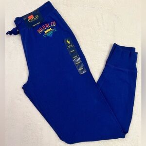 Polo Ralph Lauren Men’s Sleep Joggers Blue Rainbow Shield Logo Size Small NWT